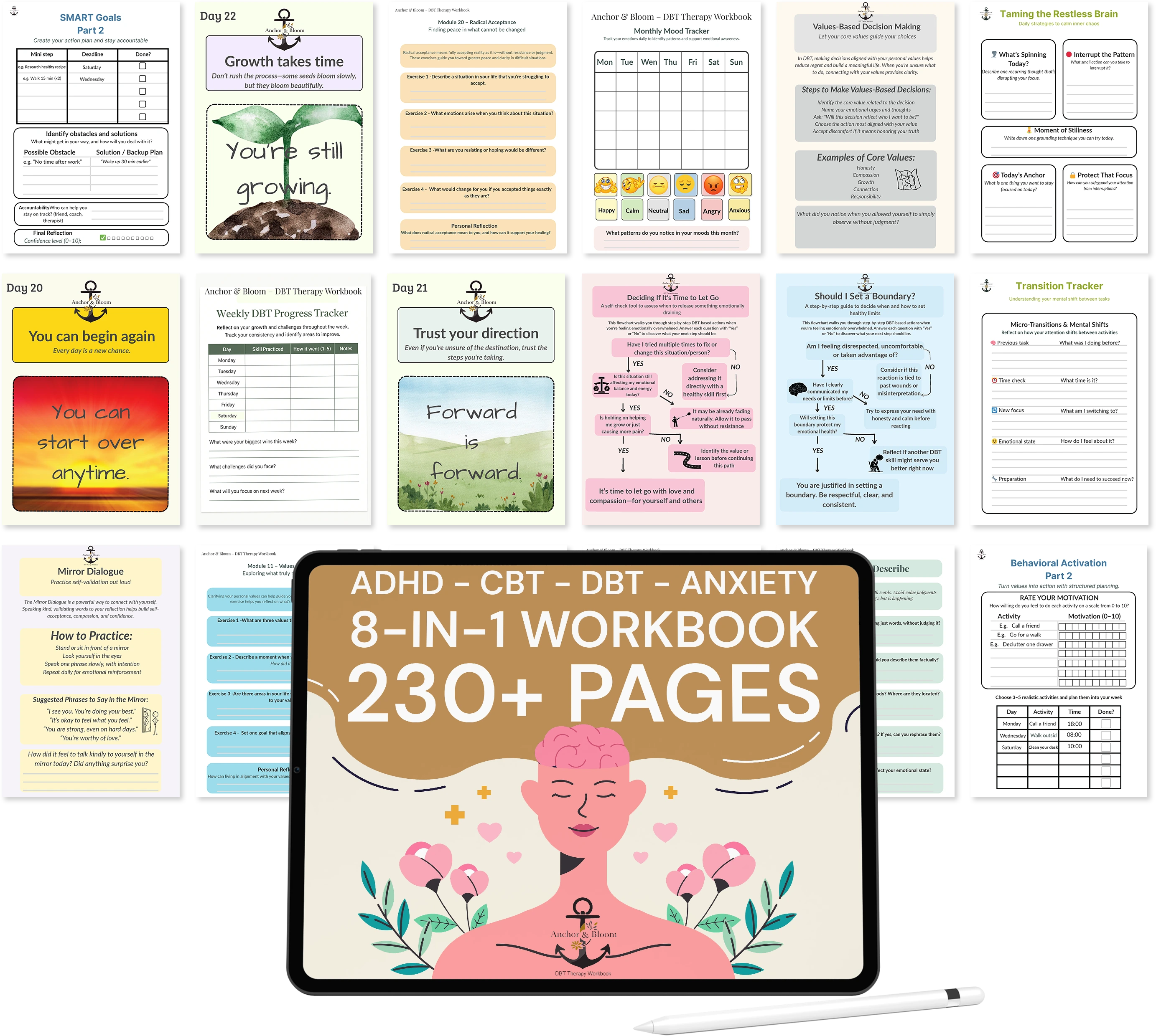 230+ Therapeutic Workbook Bundle